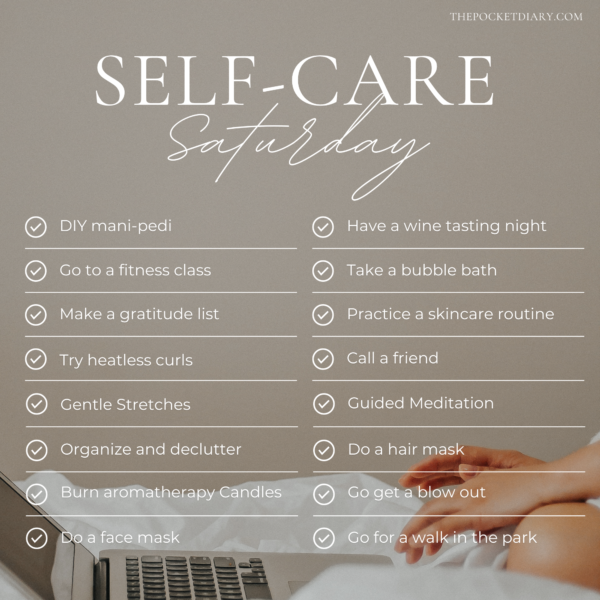 80+ Self-Care Saturday Ideas - The Pocket Diary